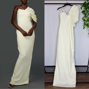 NWT Orire The Honey Maxi Crepe Dress Yellow size UK 4 NEW